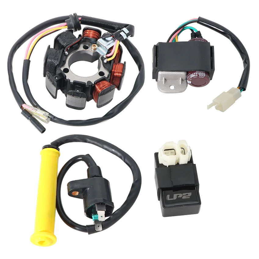 4PCS For Honda XR250R 1986-1995 Year Electrical CDI Igniter Stator Pulse Ignition Coil 30410-KT1-670 30510-MK4-405 31120-KT1-004