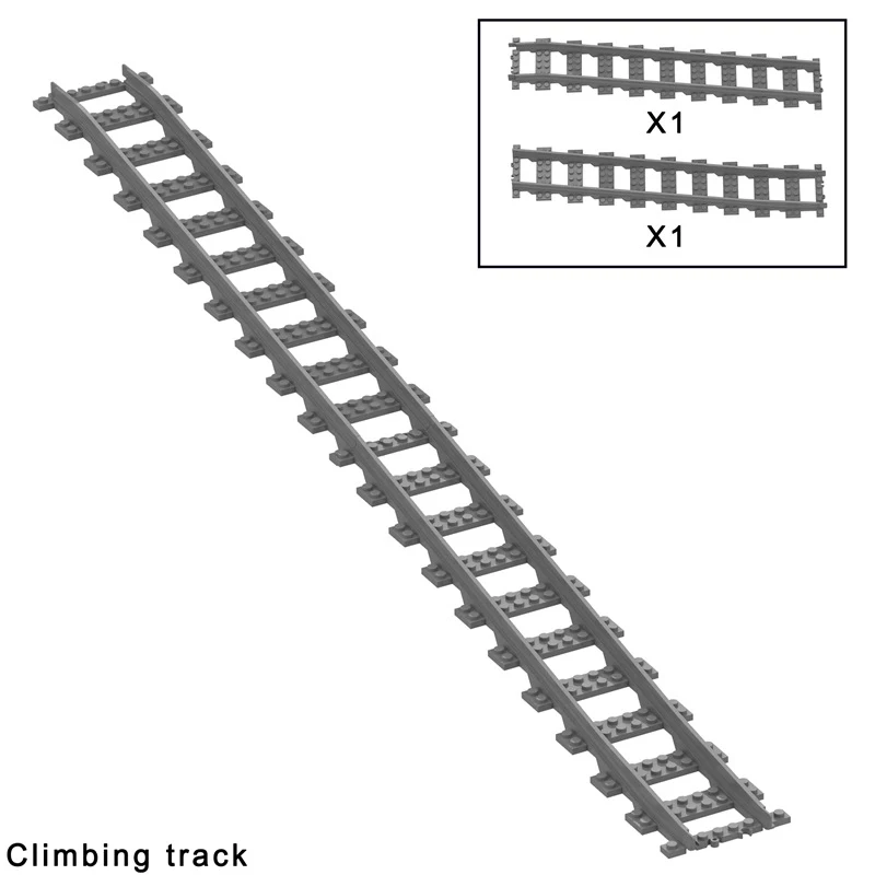 Stadstreinen Flexibele tracks Gevorkte rechte gebogen zachte rails Spoorschakelaar Bouwsteenbakstenen Kinderen DIY High-tech creatief speelgoed