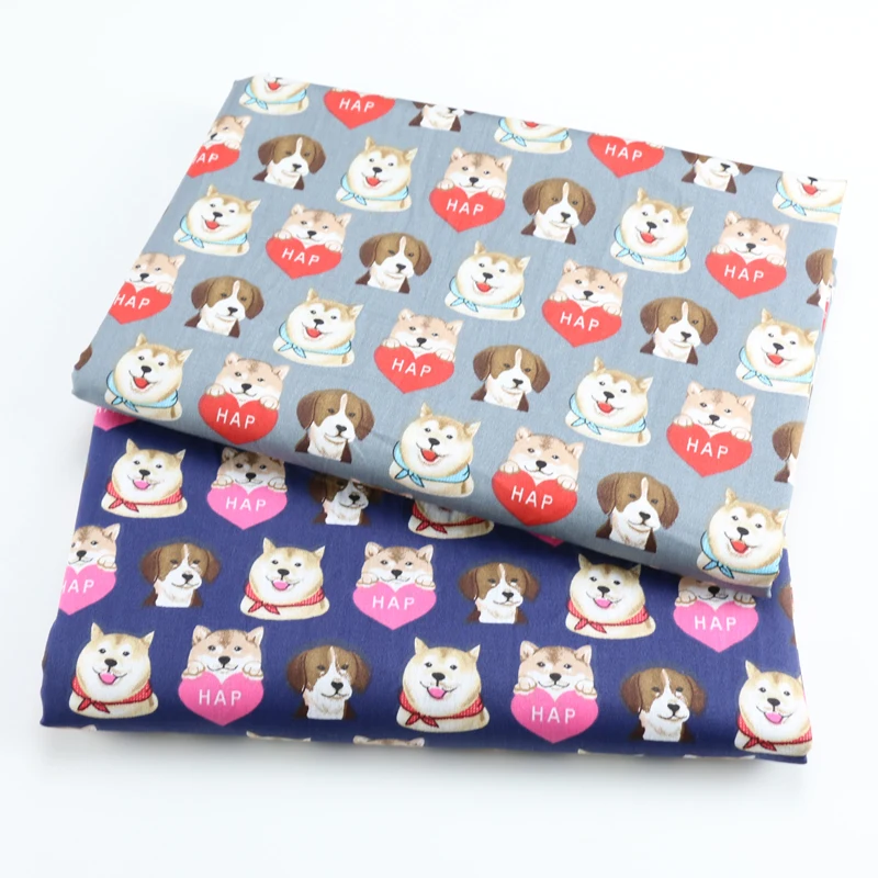 Lovely Dogs Kids Twill Cotton Fabric Cotton Patchwork Cloth,DIY Sewing Quilting Fat Quarters Material For Baby&Child