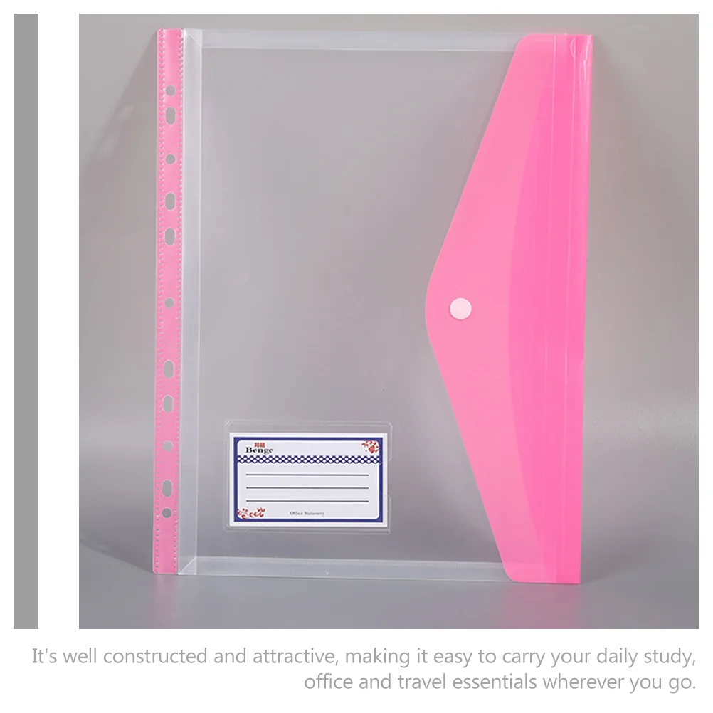 6 Pcs Card Binder File Holders Loose-leaf Pouches Handheld Pp Pockets Student Use Storage Bags Documents