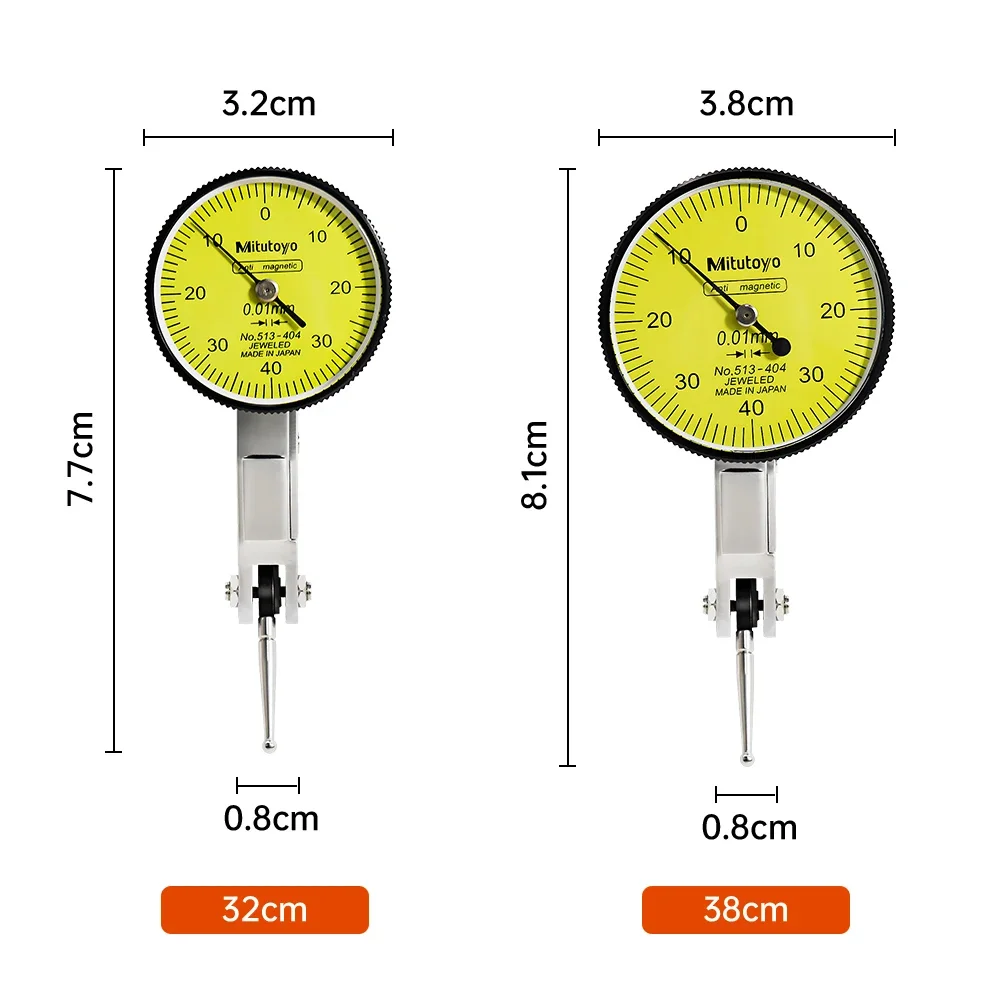 Picture 4: Mitutoyo 513-404 Dial Indicator Woodworking Analog Lever Precision Comparator Gauge Metric Dovetail Rails Measuring Watch Tools
