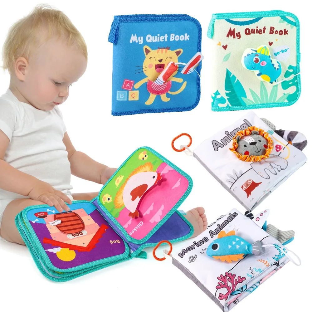 Detachable Hook Loop Cloth Book Tear Chew Resistant 3D Quiet Interactive Book Enlightenment Growth Sensory Multifunction Play