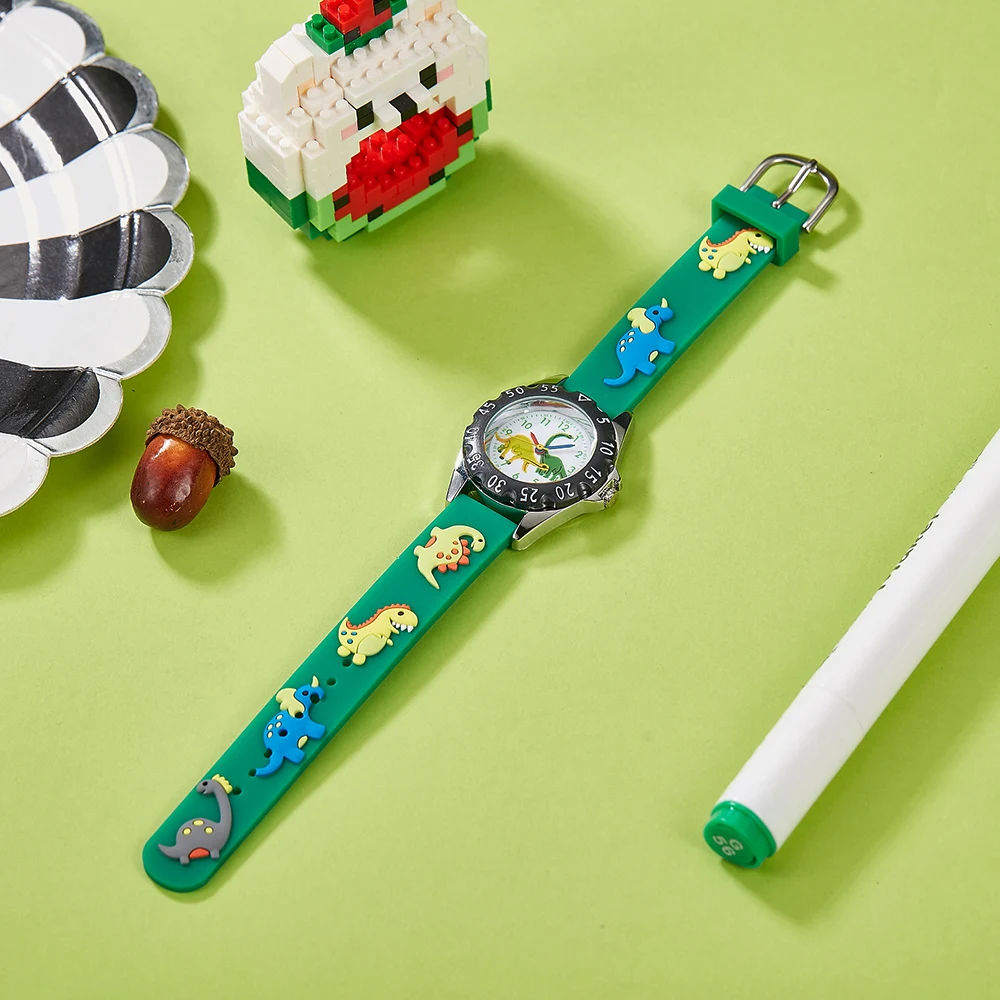 Orologio da bambino animale dinosauro cartone animato orologio da studente sportivo al quarzo orologio elettronico regalo di compleanno o per le vacanze