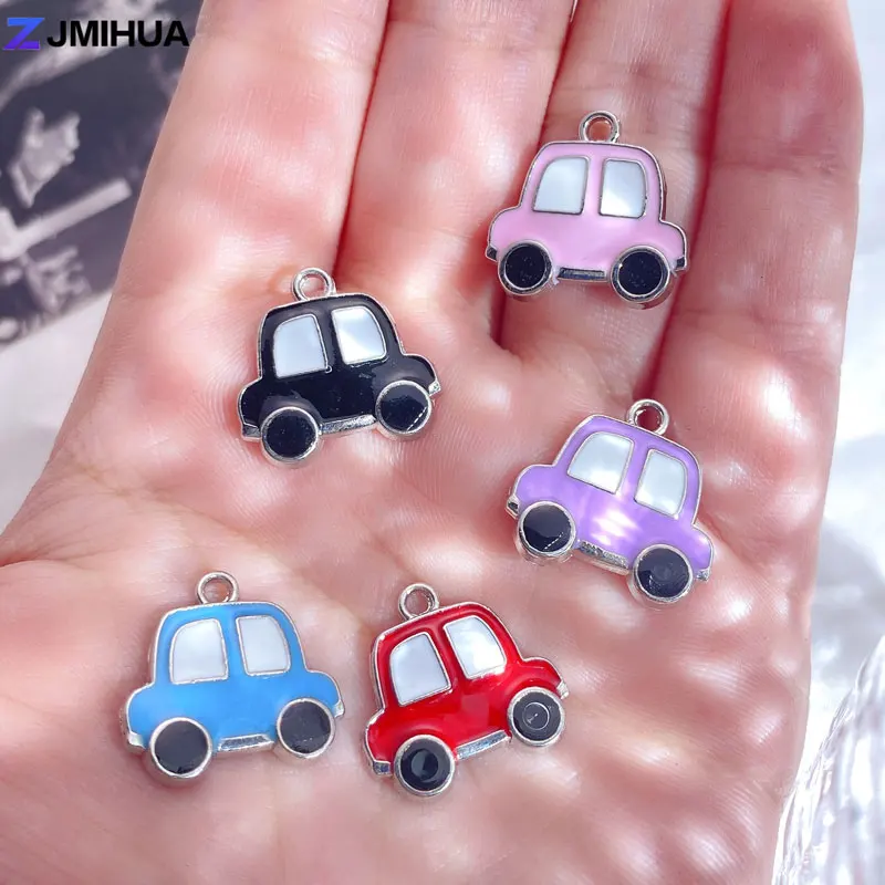 15pcs Enamel Charms Cute Car Charms Pendants For Jewelry Making Supplies DIY Handmade Bracelets Earrings Findings Accessories