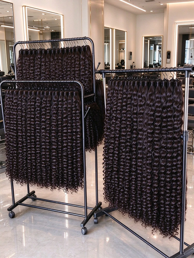 Raw Human Hair Bundles Deep Wave Brazilian 3 4 Bundle 28 30 Inch Virgin Curly Hair Extension For Women Sew In Quick Weave Bundle