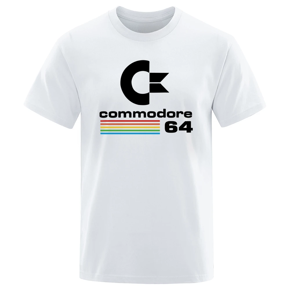 C64SID Amiga Retro Cool Design Street Short Sleeve Top Tee Cotton Clothing Loose Men T-shirts Summer Commodore 64 Print T Shirt