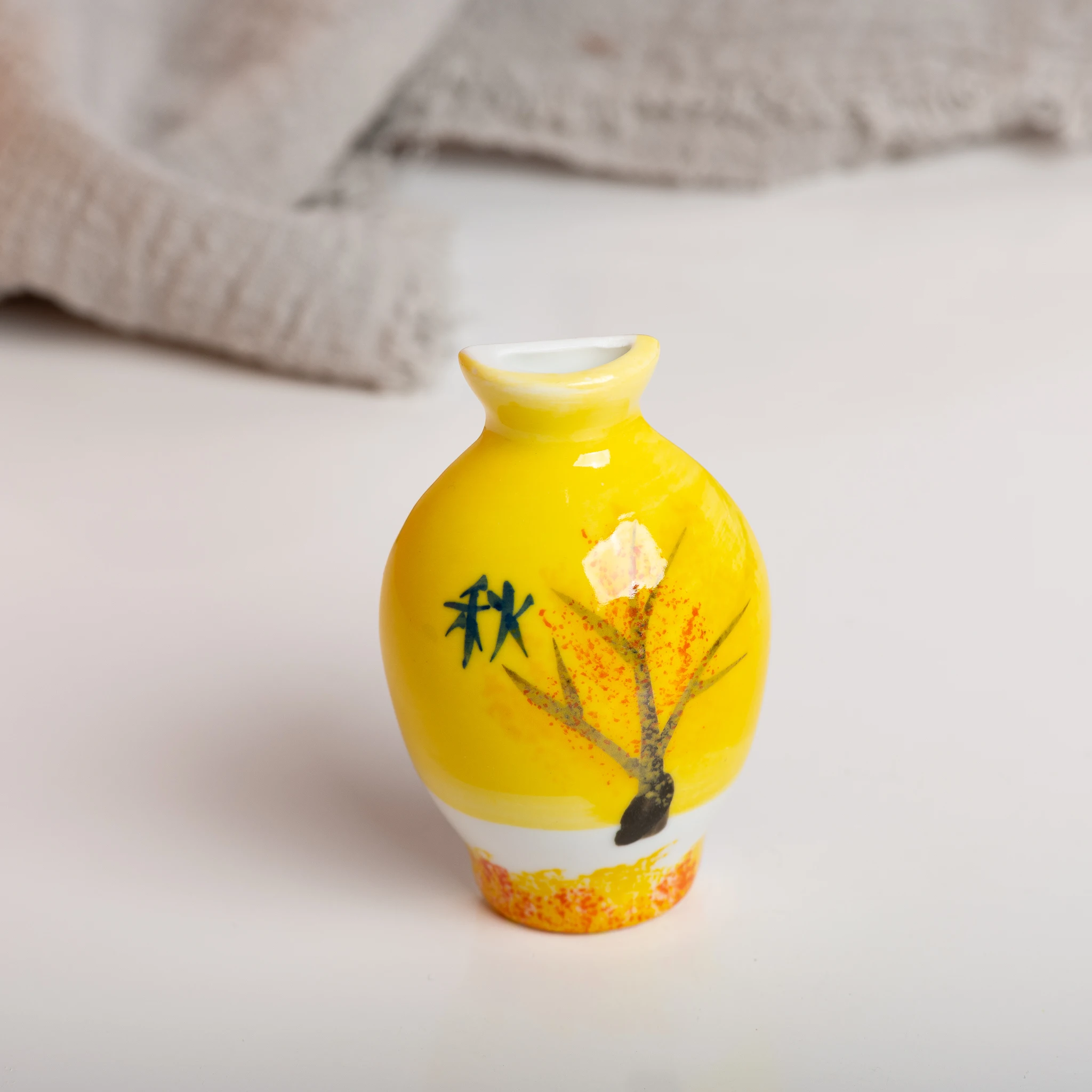 Artistic Handcrafted Ceramic Magnet Vase Flower Pattern Refrigerator Decor Unique Home Gift