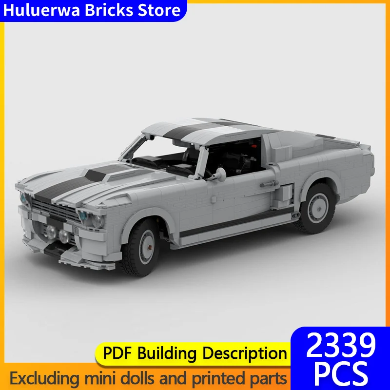 

Модель скоростного гоночного автомобиля MOC, строительные кирпичи GT-500, американский мускулистый автомобиль, модульная технология, подарки, праздник, сборка, детские игрушки