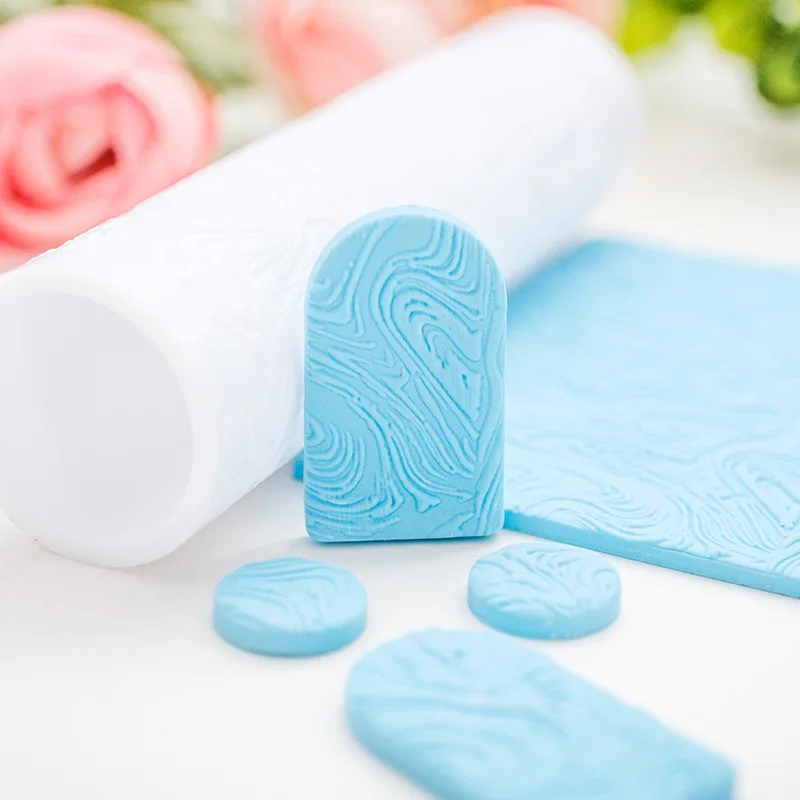 

Водяная волна, текстура, валик из полимерной глины с абстрактными инструментами для тиснения линии для изготовления ювелирных изделий, сделай сам, керамика, керамика, моделирование, ремесло