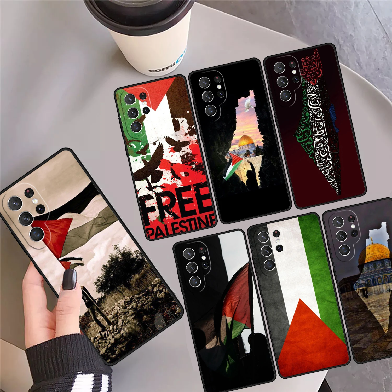 P-alestine Flag Freedom Phone Case Cover Coque For Samsung Galaxy S24 Ultra 23 S22 Plus S21 FE S20 S8 S9 S10 Note 10 Pro Note 20