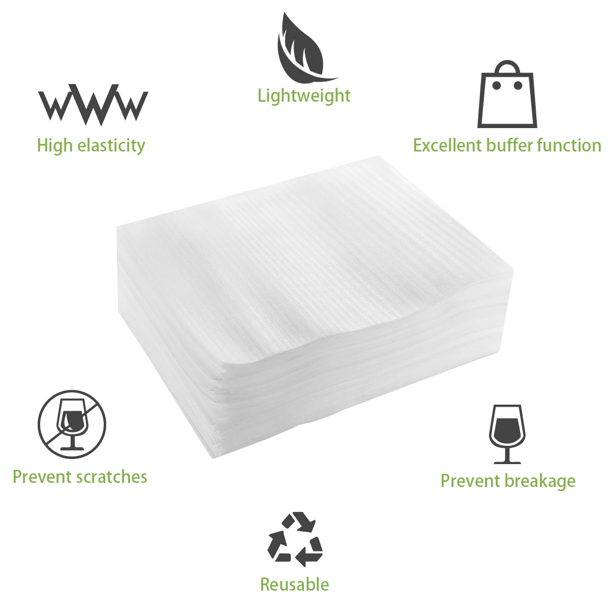 Imagem -06 - Armazenamento Embalagem Espuma Board Bolsas Branco Wraps Móveis Envio Suprimentos 100 Pcs