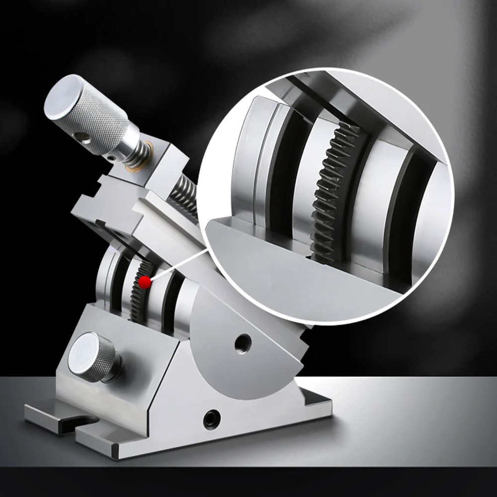 Universal Flat Jaw Precision Vise, Rotating Vise，size 2 To 3 Inches, 360° Rotation Adjustable Angle, Vertical Tilt Up To 50°