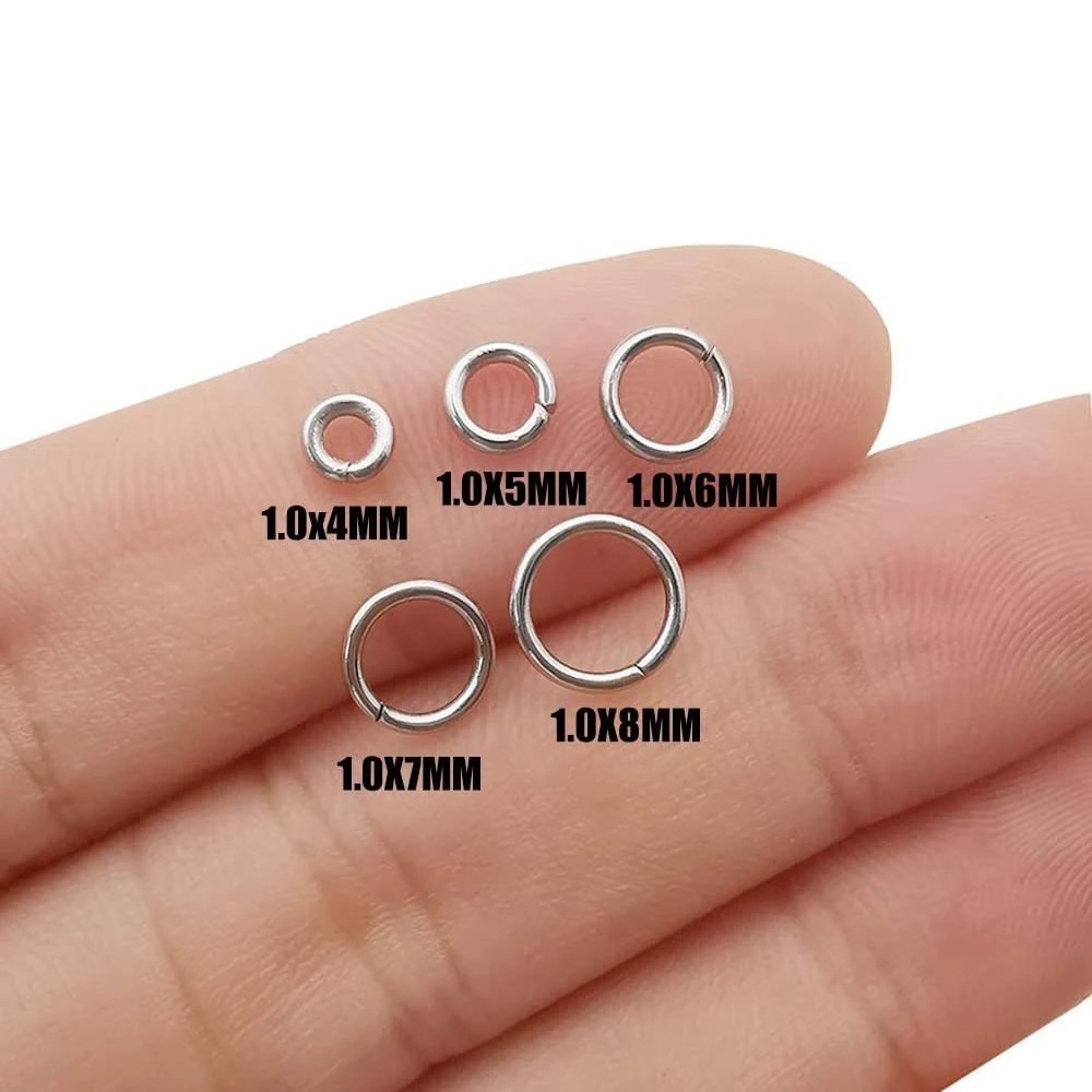 200 teile/los 3/4/5/6/7/8/910mm Jump Ringe Stecker Split Ringe für Ohrringe und Schlüsselanhänger Schmuck Machen Zubehör DIY Liefert – Detail 1