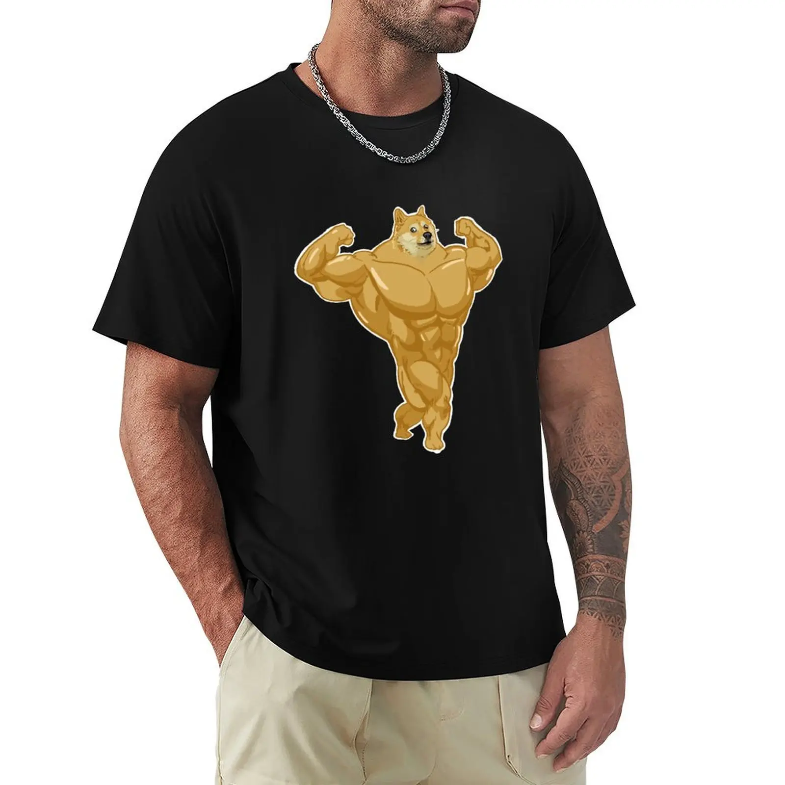 

Swole Doge Funny buff Doge T-Shirt customs design your own quick-drying summer 2025 new edition outfits for men