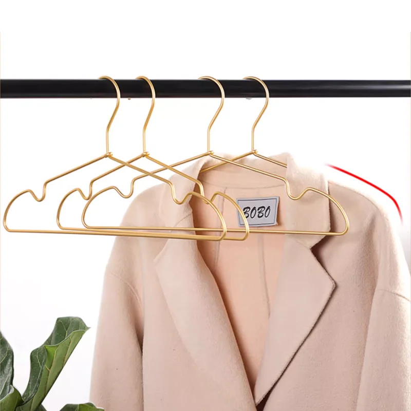 

10Pcs/lot 42cm Adult Stainless Steel hangers For Clothes Metal Coarse Aluminum hanger