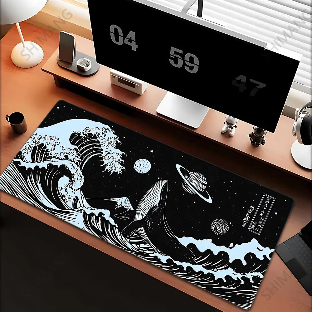 

Computer Art Mouse Pad Japan The Great Wave of Kanagawa Large Gaming Mousepad Gamer XL Rubber Otaku Keyboard Pad Laptop Desk Mat