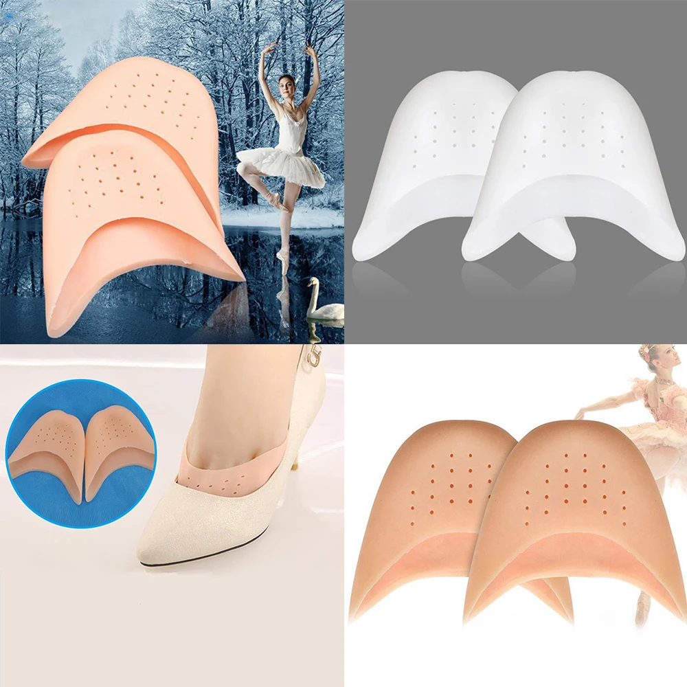 Almohadillas de punta de pie para zapatos de Ballet, Protector de punta con agujero de aire, insertos absorbentes de golpes, herramientas de