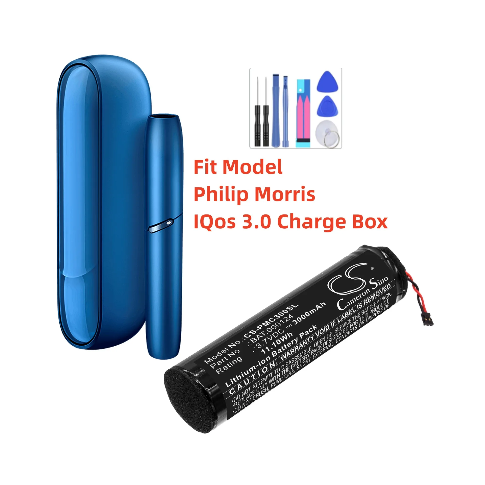 E-cigarette Battery For Philip Morris IQos 3.0 Charge Box BAT.000124 Capacity 3000mAh / 11.10Wh  Li-ion 3.70V