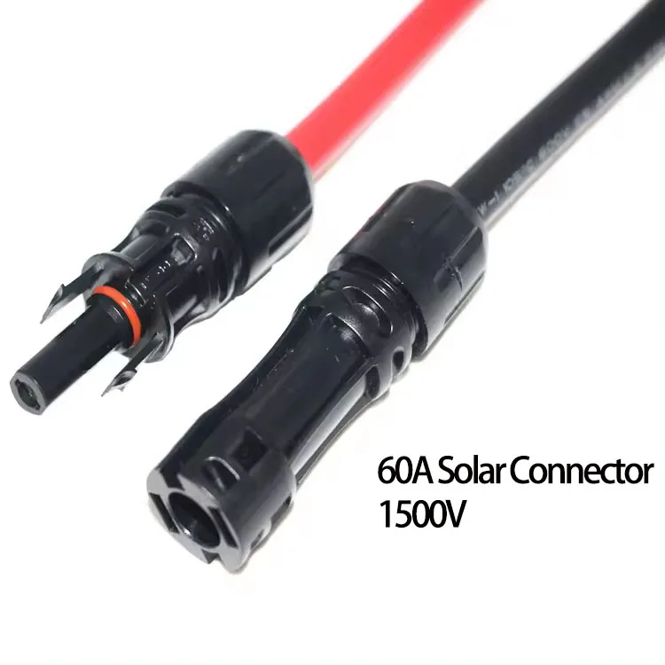 High Current 6mm2 60A 1500V with IP68 Gland PG11 PV Connector Quick Connect Solar Cable