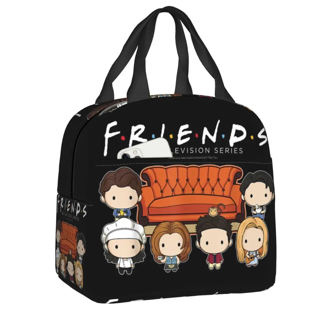 

Термосумки для обедов Custom Friends Classic TV Show для женщин, многоразовые термосумки-холодильники для работы, школы, путешествий