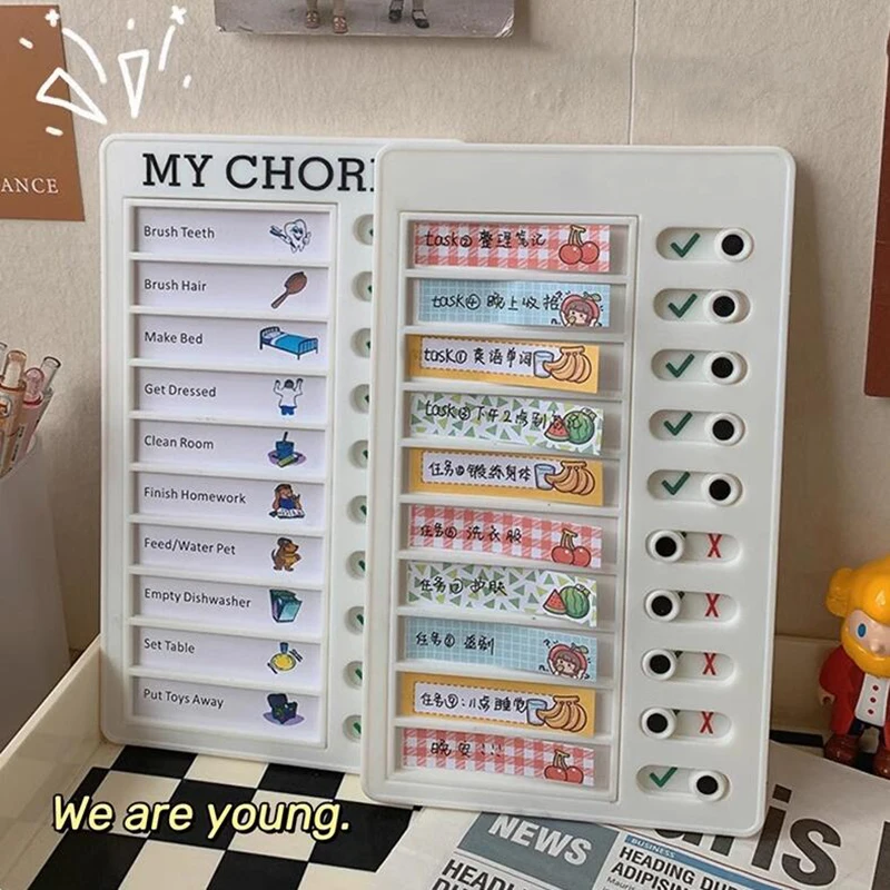 Self Discipline Check List Kawaii Memo Board Daily Planner To Do List Korean Stationery Task Planning Board Office Supplies