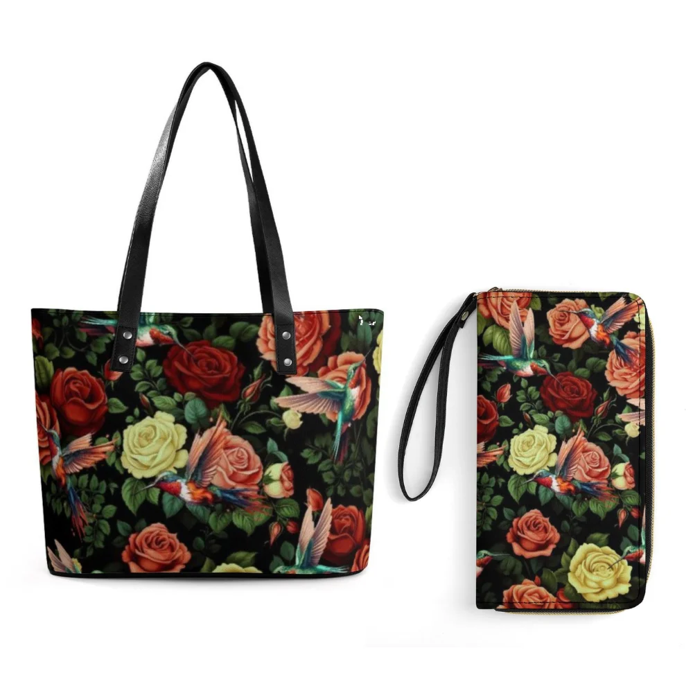 

Набор сумочек и кошельков на тему цветов и растений с красивыми узорами цветов и растений могут быть изготовлены по индивидуальному заказу