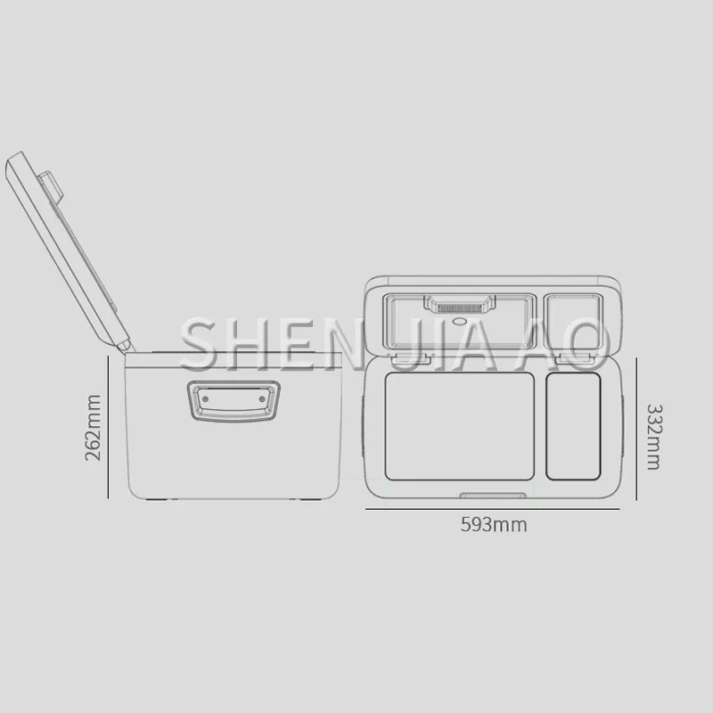 15L Tủ Lạnh Ô Tô Xe Nhà Kép Ngăn Đông Tủ Lạnh Nhỏ 12V Tủ Lạnh Di Động Tủ Lạnh DC 12/24V
