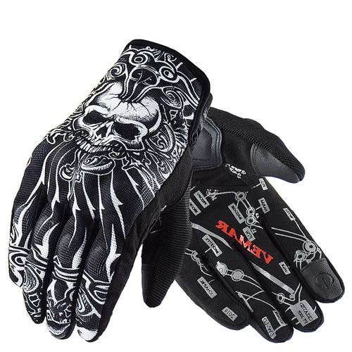 Guantes de motociclismo Retro de verano, guantes de Motocross con pantalla táctil, guantes de moto anticaída, antideslizantes y resistentes al desgaste
