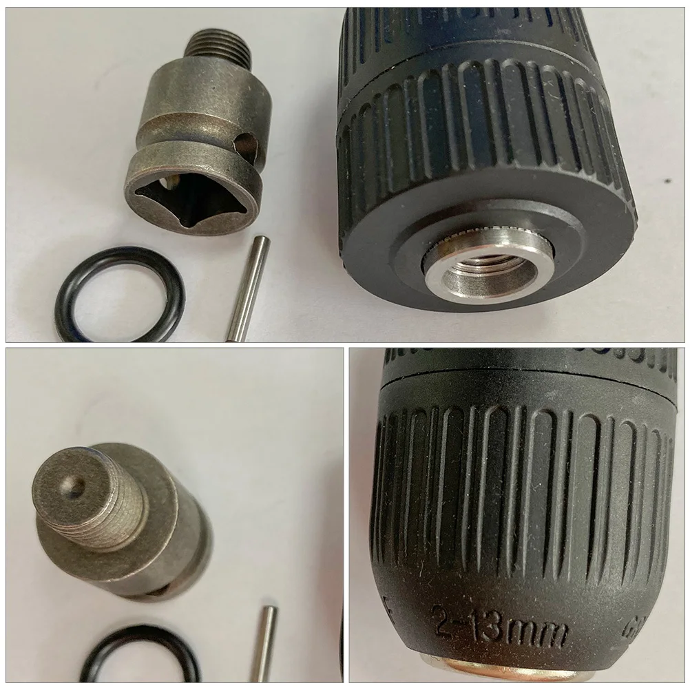 1 مجموعة 1 مجموعة تشاك كهربائي دائم ثلاثة الفك تشاك اليد ضيق الحفر محول ل تأثير الحفر المطرقة أداة استبدال أجزاء #3