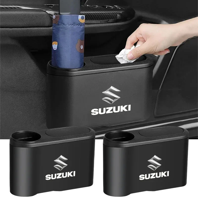 

1Pcs Trash Can Auto Emblem Garbage Box Bin Storage For Suzuki Swift Sport Jimny Grand Vitara Alto SX4 Samurai Car Accessories