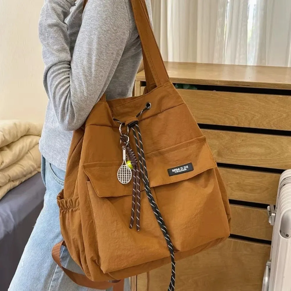 Large Capacity Dual Purpose Backpack Drawstring Design Wear-resistant Single-shoulder Hiking Backpack Multifunctional