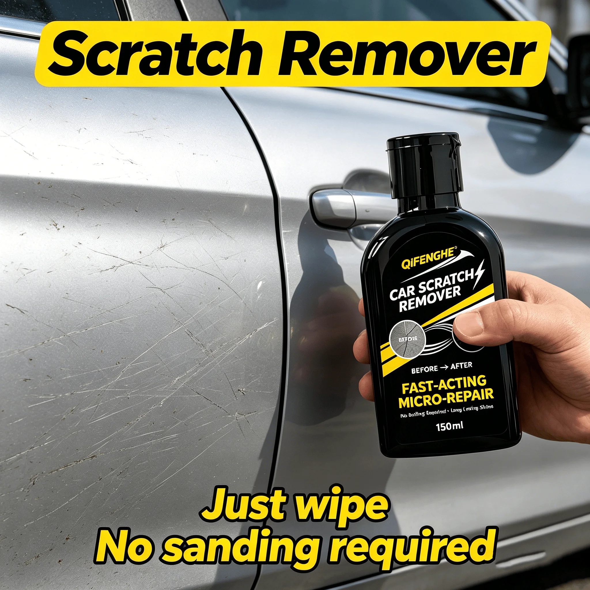 Car Paint Scratch Remover Emulsion 150ml - Effectively Erases Scratches & Restores Shine