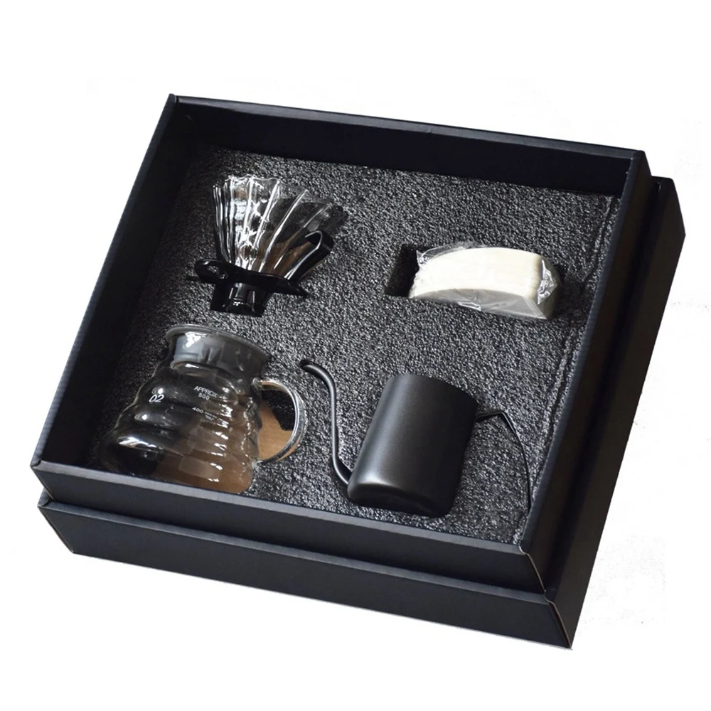 Hand Drip for Coffee Maker Gift Box Set Camping Portable Brew Coffee Cloud Pot Mini Coffee