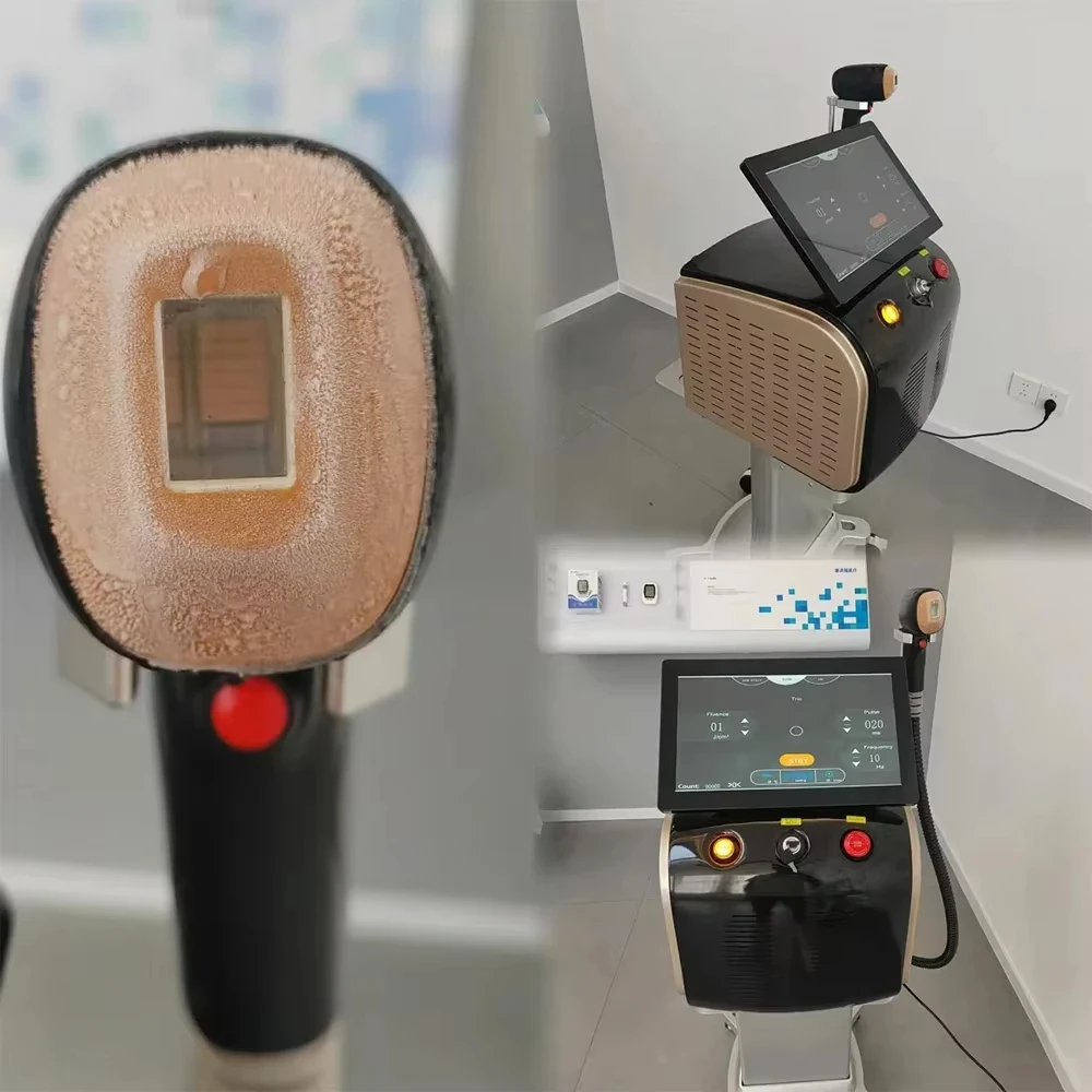 Professional 3 Wavelength 755/808/1064nm Freezing Point  Permanent Painless Hair Removal Machine Skin Rejuvenation Hot Sale