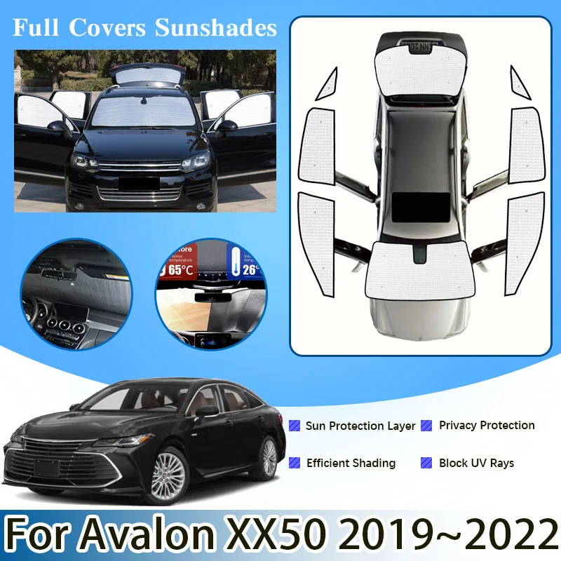 

For Toyota Avalon XX50 2019~2022 2021 Car Windshield Visor Full Window Sun Protection Anti-UV Shaby Sunshade Sticker Accessories