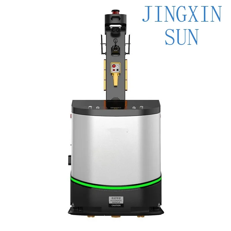 Forklift factory warehouse unmanned pallet laser navigation load 1500kg up and down elevator