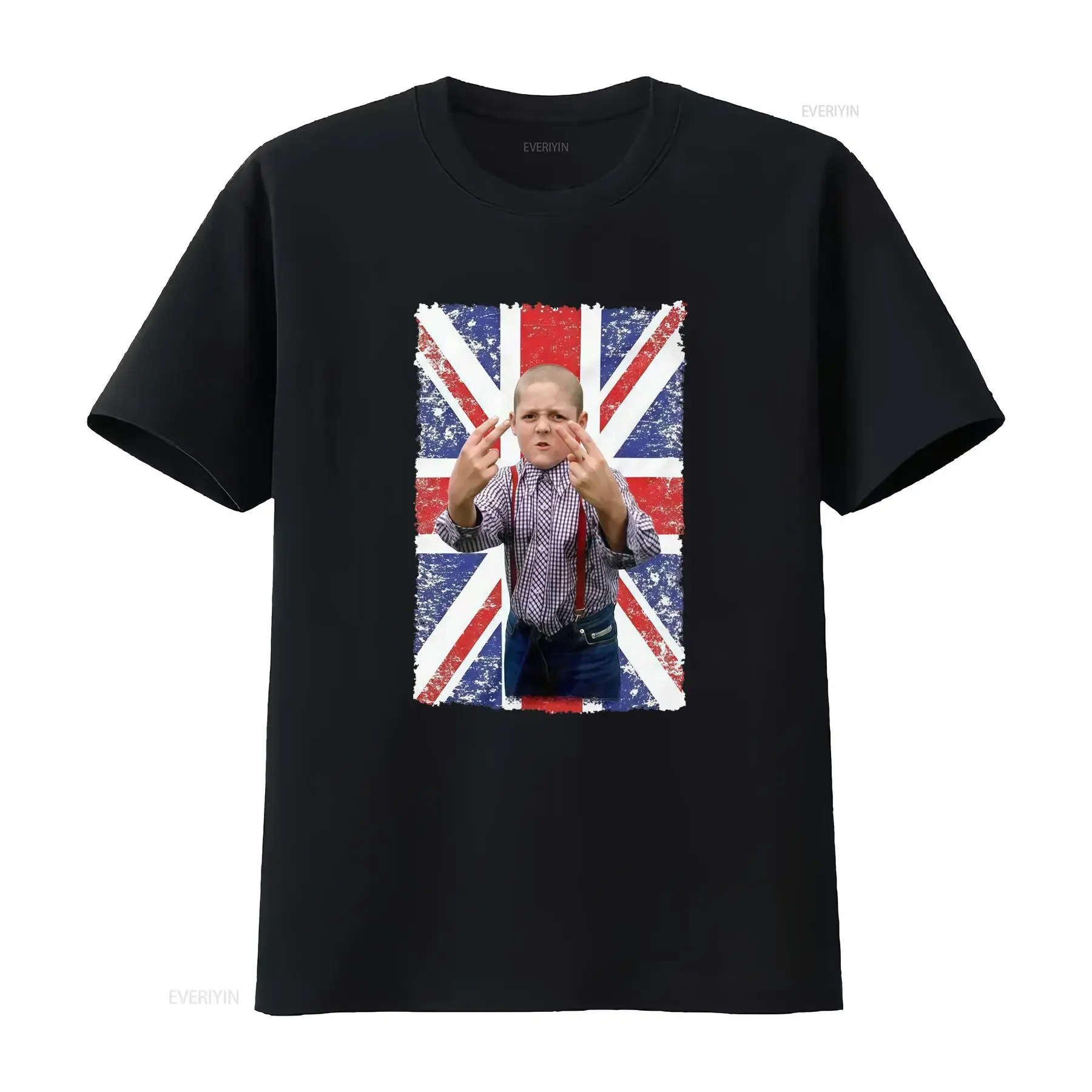 T shirt da uomo This Is England Union Jack UK Iconico stile skinhead punk britannico bianco con motivo vestibilità vintage