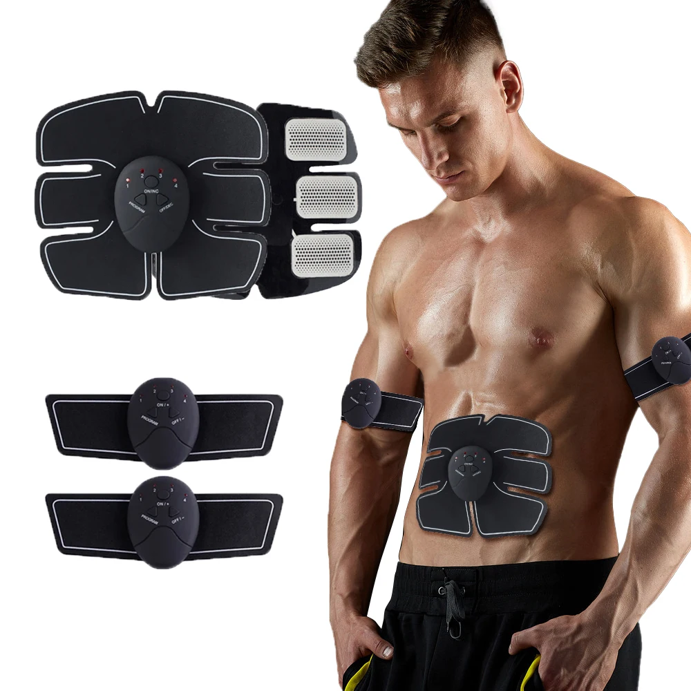 Portable Wireless EMS Muscle Stimulator ABS Abdominal Buttocks Hip Trainer Body Slimming Fitness Home Use Massager