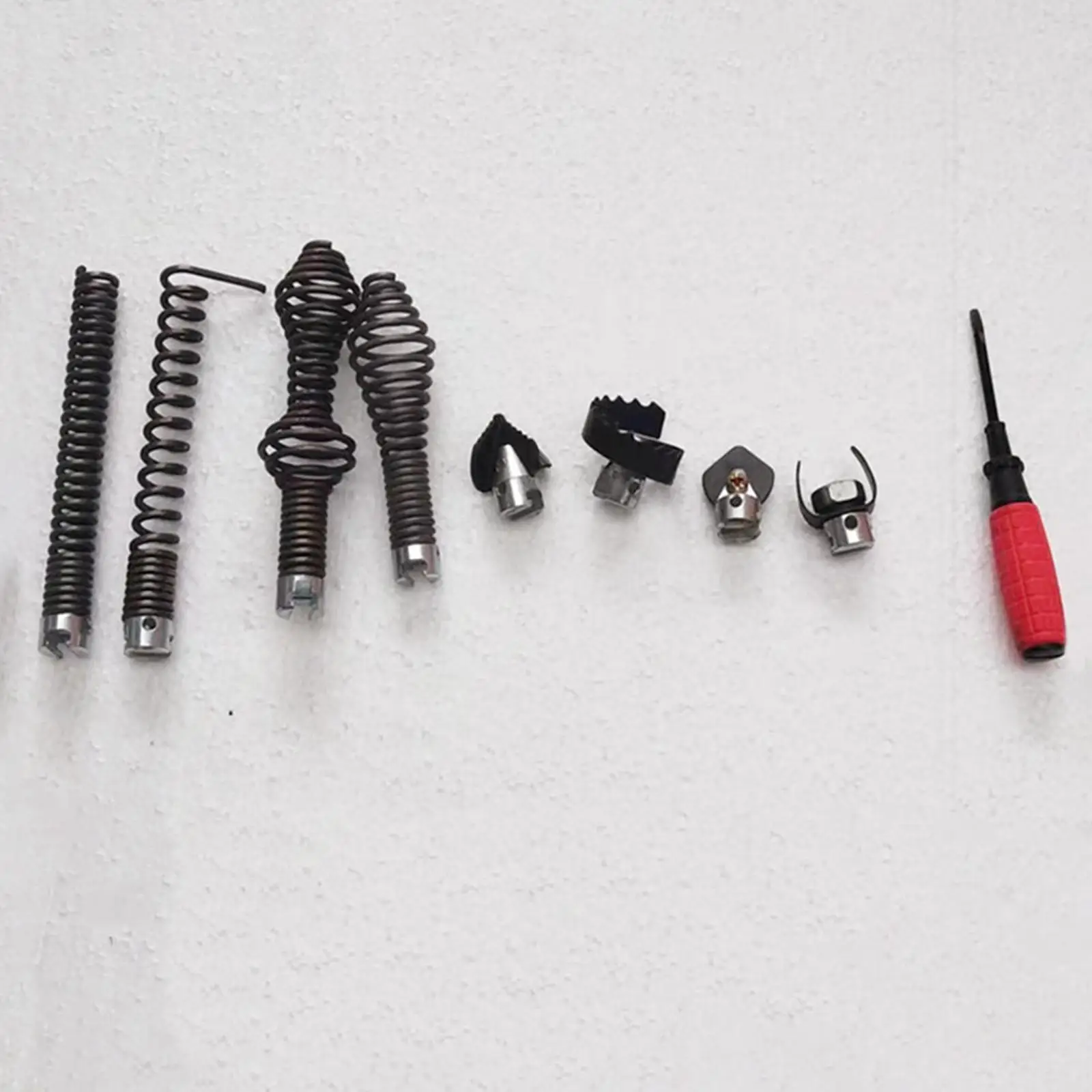 9 Drill Cutter Heads Auger Adapters Clog Remover Sectional Dredging Accessories Cleaner Combination Kit for Sewer Machine Model