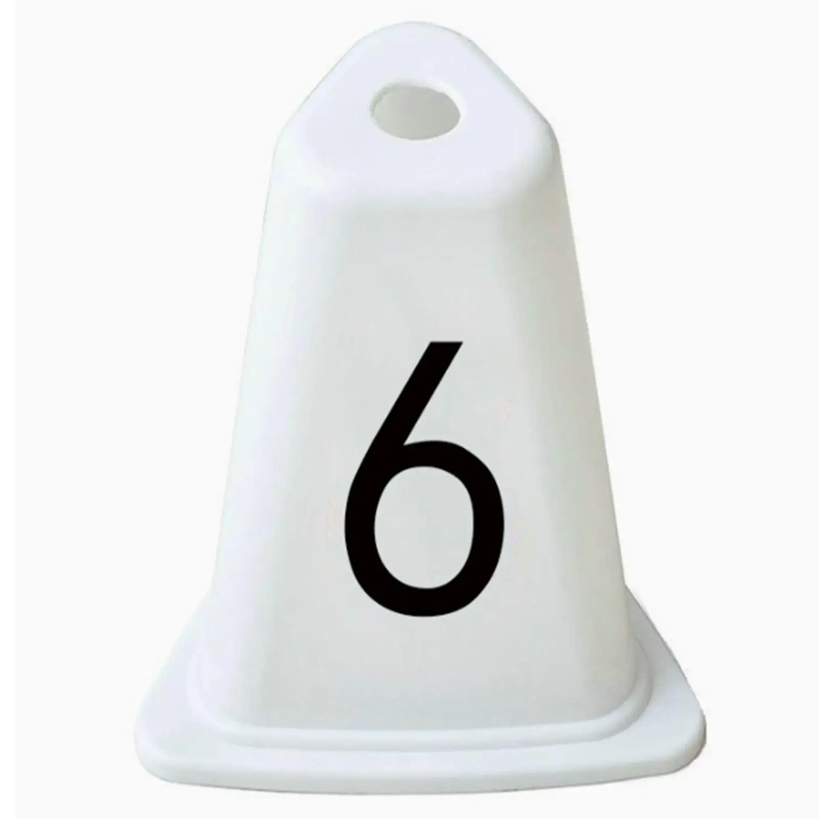 Portable Lane Divider Cones Track Markers ABS White Numbered Training Sign for Indoor Outdoor Sports