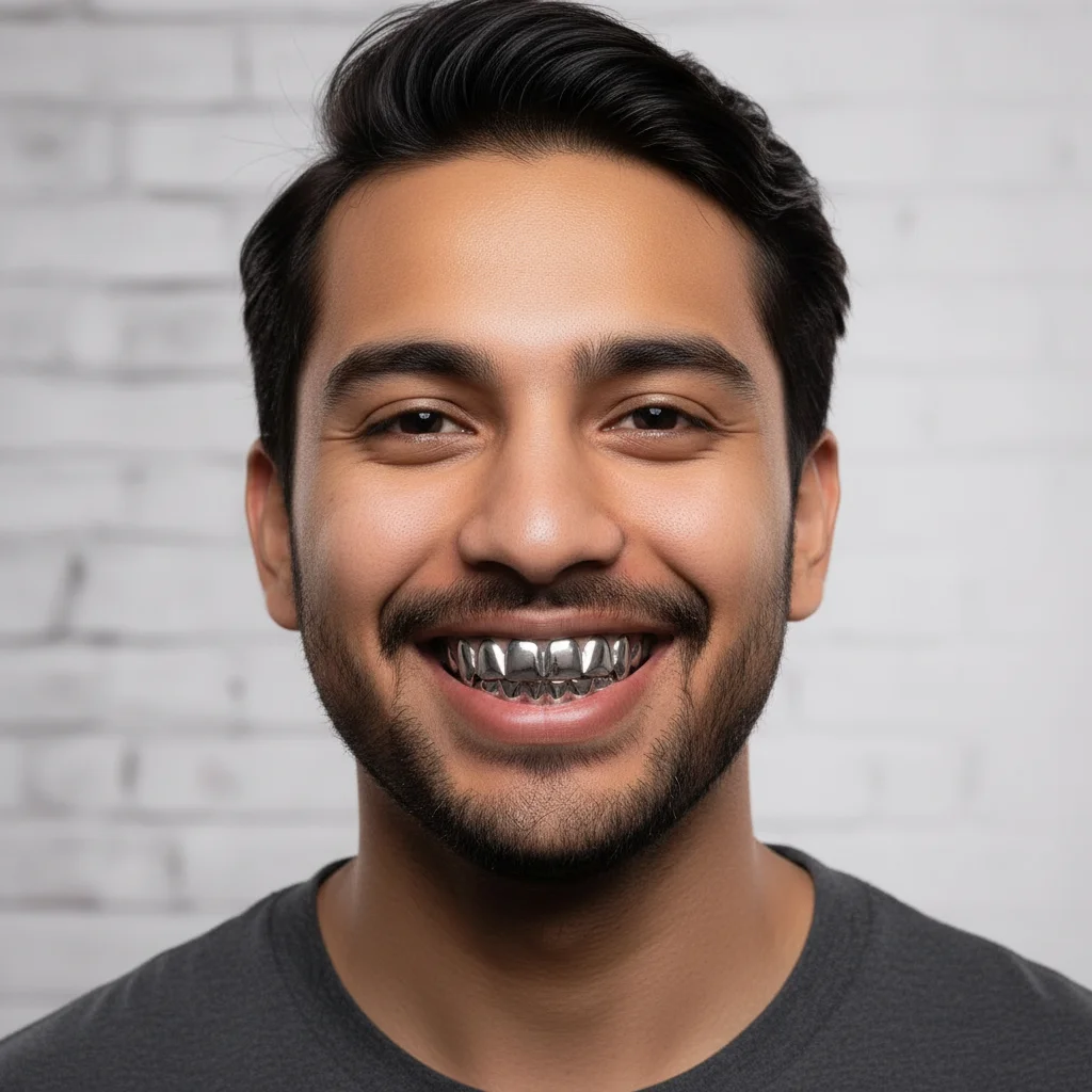 Body Jewelry Real Gold - Set di Grillz per Denti Placcati