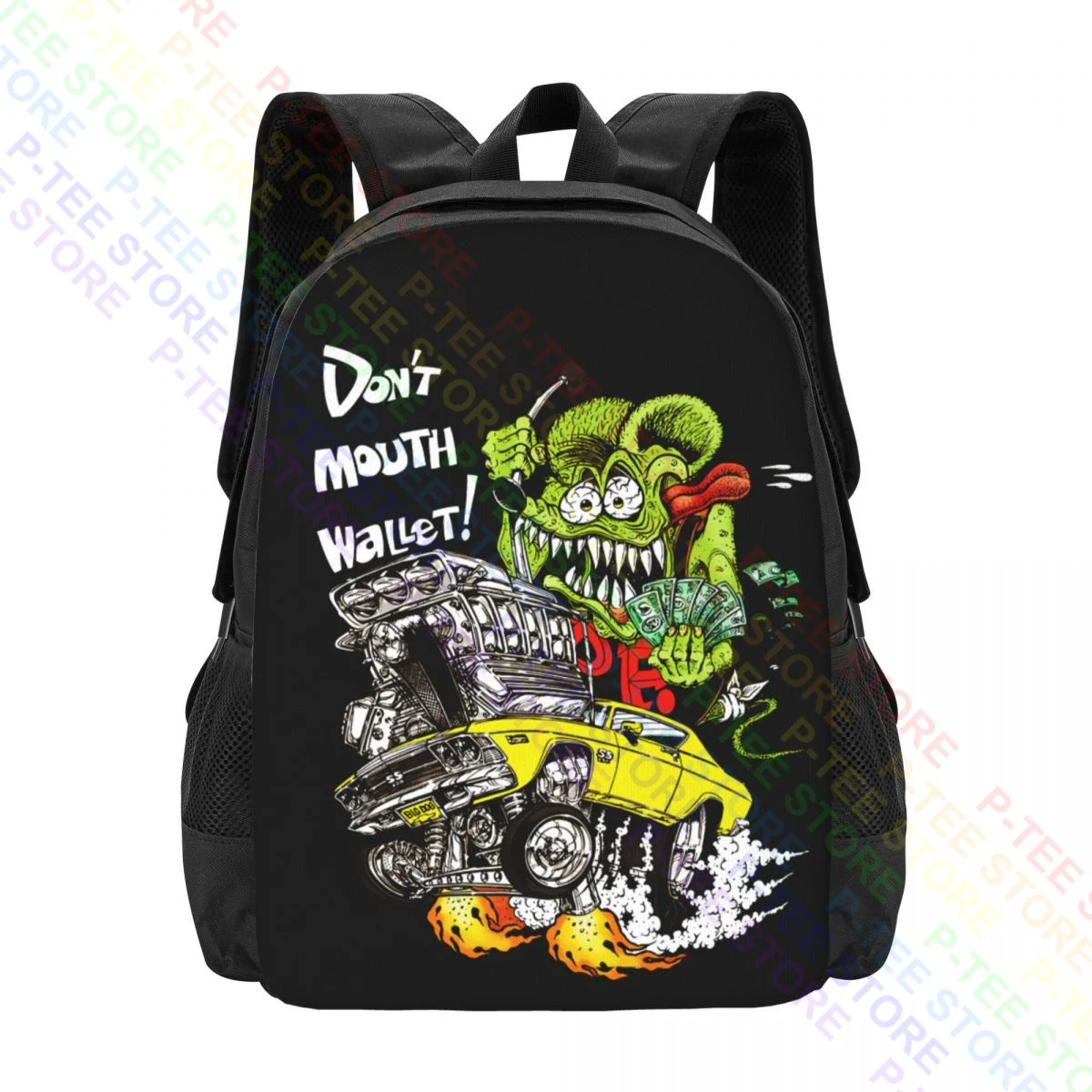 Rat Fink Money Talks Wallet Ed Roth Kustom KultureBackpack Large Capacity Cute Sports Bag