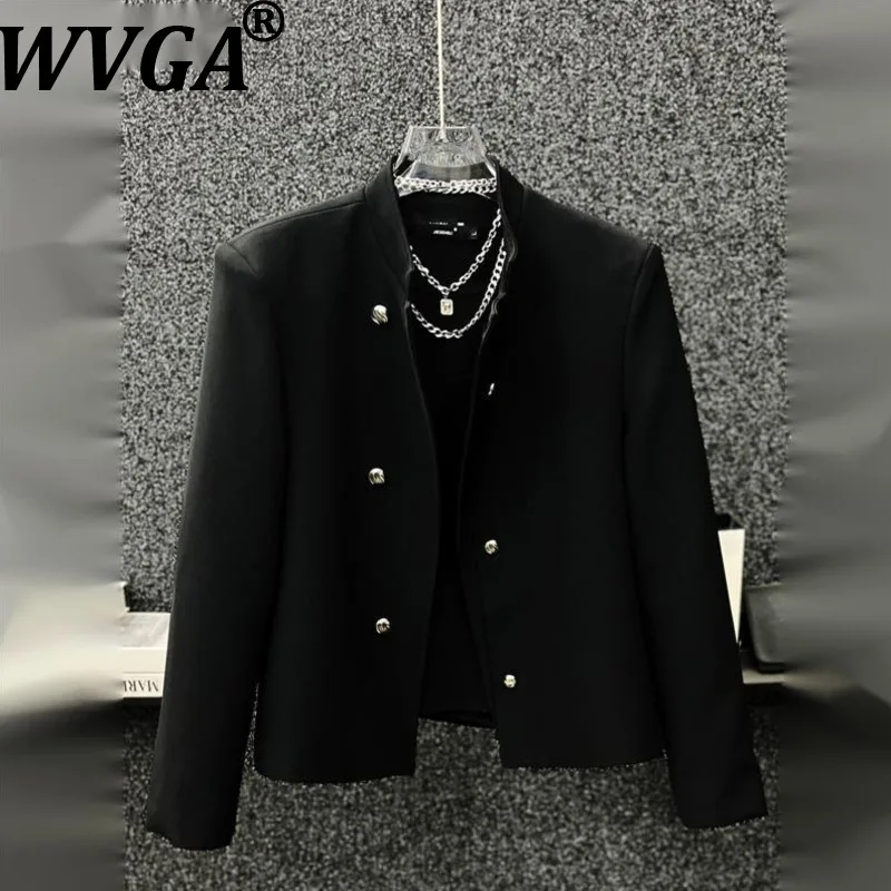 WVGA High-end Spring New Man Tide Stand Collar Diagonal Button Trendy Blazers Niche Chic Casual Shoulder Pads Jackets Ins W21394