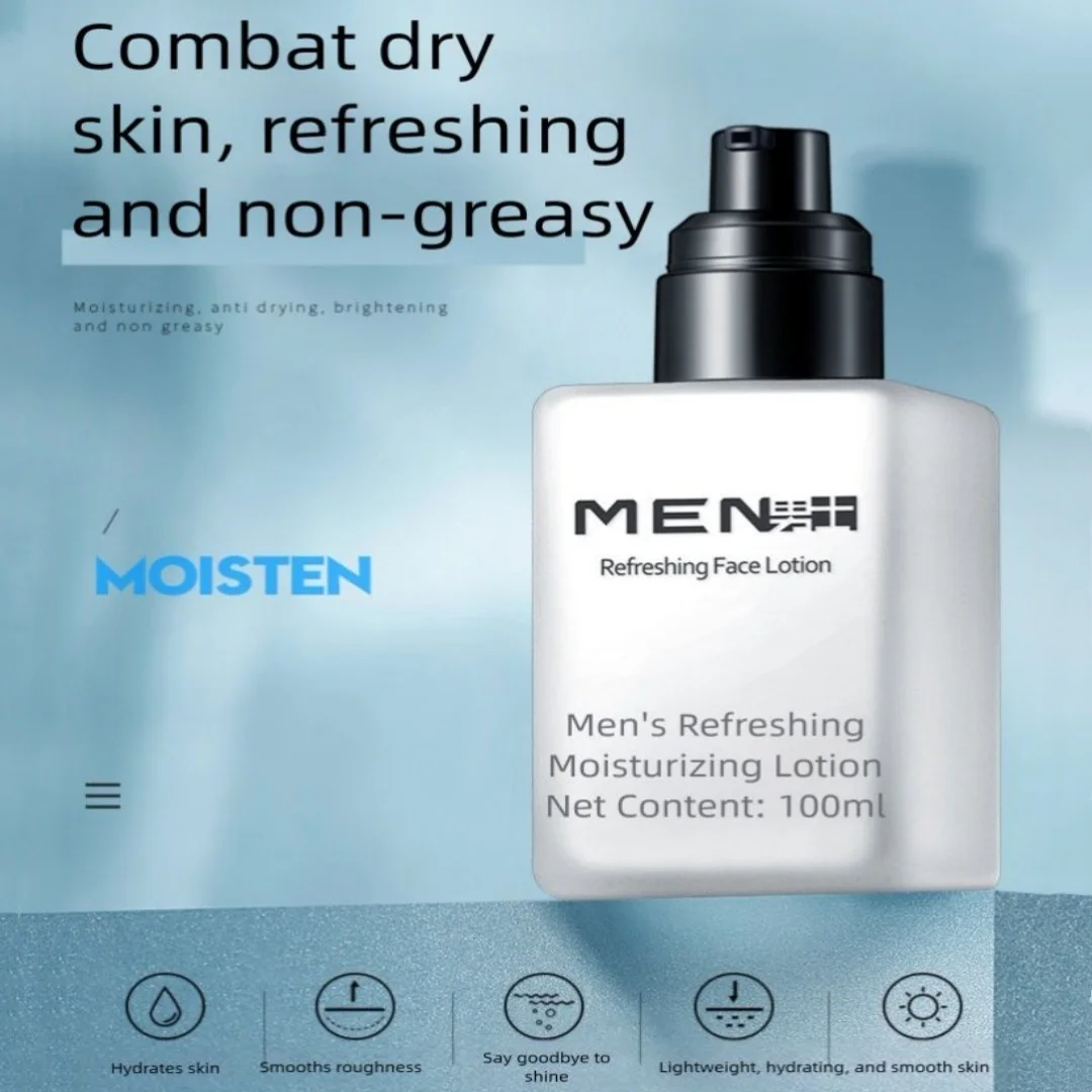 لوشن مضاد للشيخوخة للوجه للرجال 100 مللي مرطب مرطب غير دهني ناعم كريم منعش للبشرة رجل العناية بالبشرة