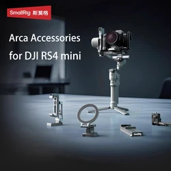 SmallRig Arca Standard Phone Holder Clip With Cold Shoes for DJI RS Series Accessories Quick Release Plate for DJI RS 4 Mini