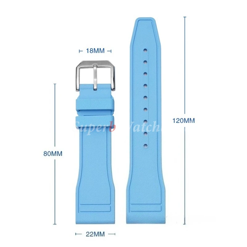 الإفراج السريع أشرطة ساعة اليد ل IWC الطيار البرتغال بورتوفينو 20 مللي متر 21 مللي متر 22 مللي متر قسط الأربطة المطاطية الناعمة أساور رياضية مقاومة للماء