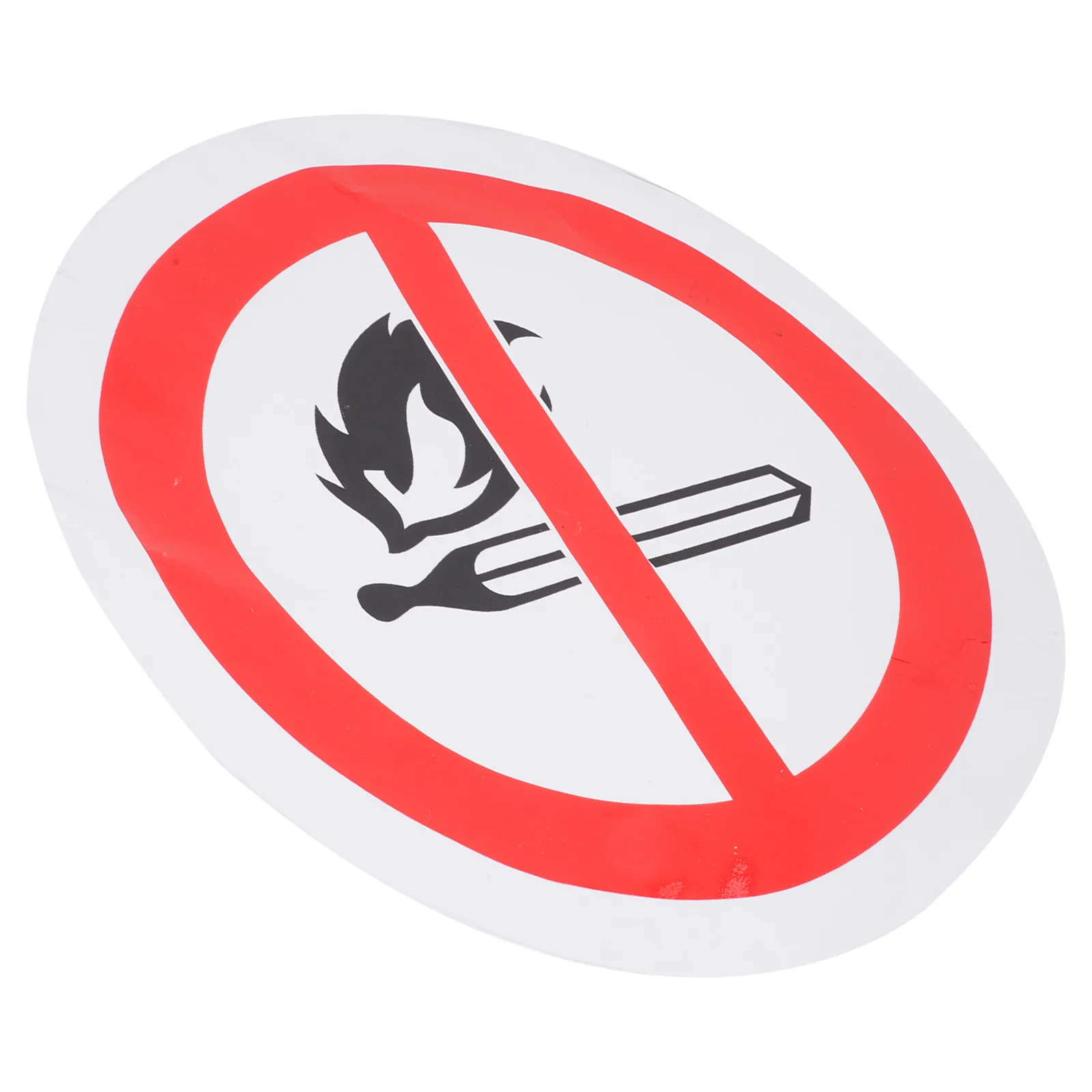 

No Open Flames Sticker Warning Safety Label PVC Self Adhesive Strong Viscosity Round Warning Sign for Dangerous Equipment Room