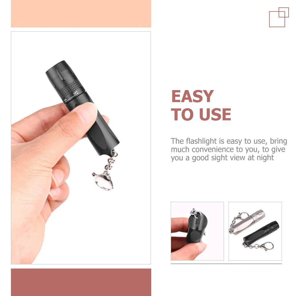 Keychain Flashlight Mini Outdoor LED Torch Portable Small Keyring Flash Light Durable Waterproof Keychain Flashlight