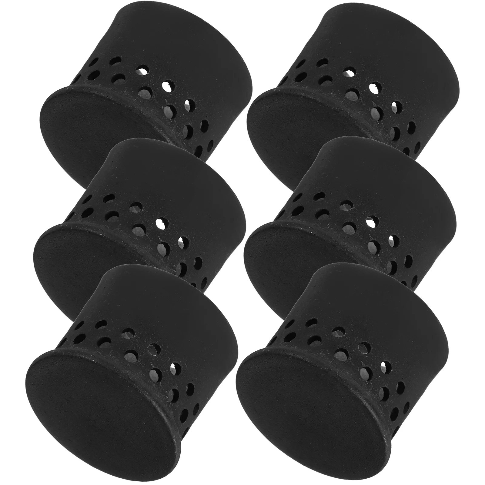 

6 Pcs Burner Gas Stove Fire Cover Replacement Accessories Igniter Liners Protector Black Cooktop
