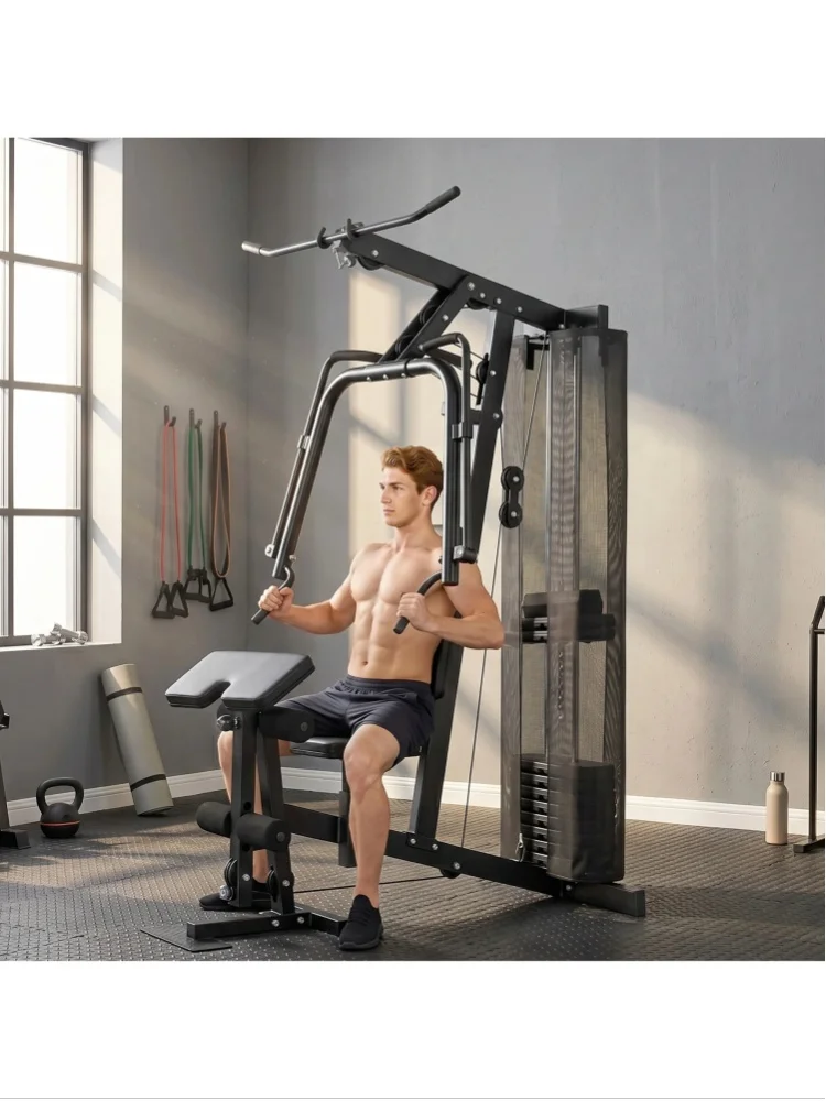 SPORTNOW Multi Gym with Adjustable Seat & Back, Home Gym Machine with 45kg Weight Stack